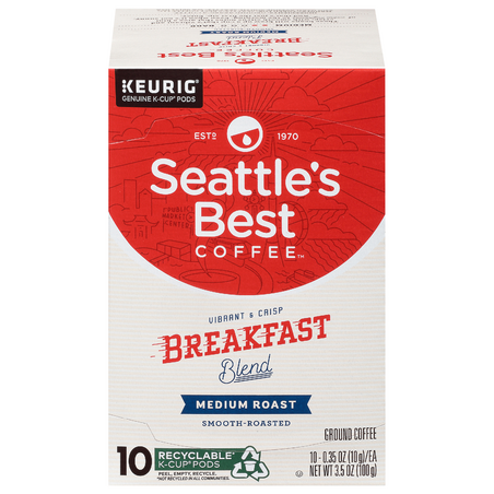 Seattle's Best Coffee K Cup Breakfast Blend Med Roast 10ct
